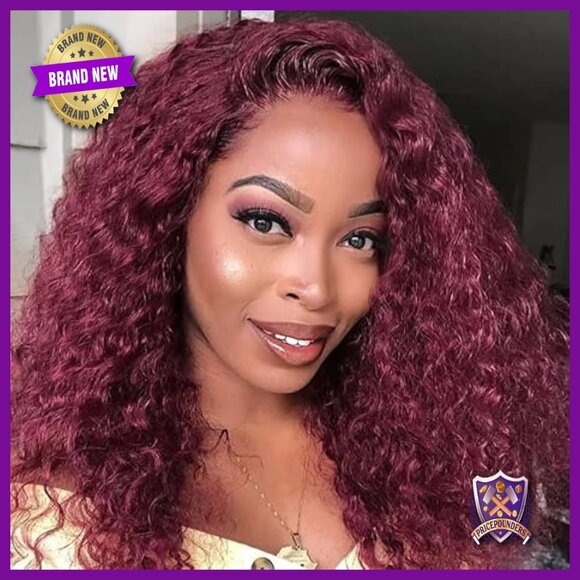 13x4 Lace Front Wig Human Hair Deep Curly Bob 200% Density Pre Plucked